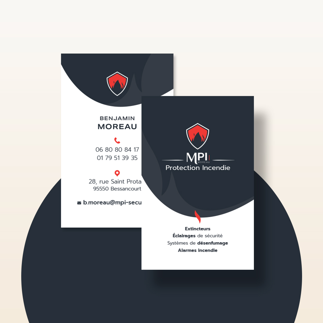 Création graphique de carte de visite MPI