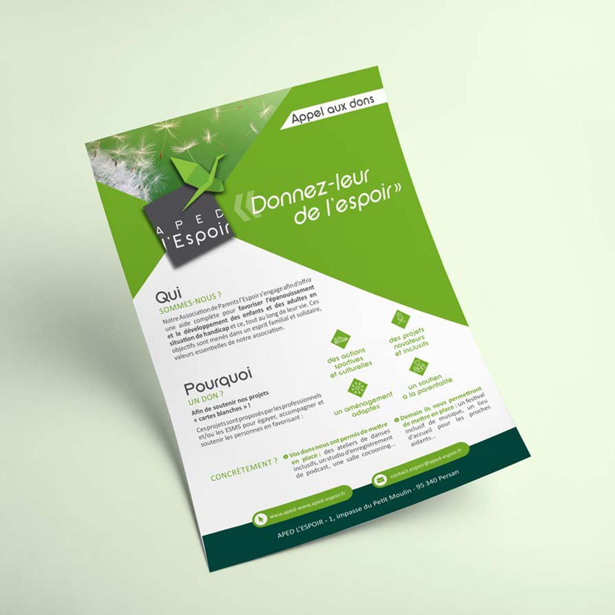 Flyer appelaux dons