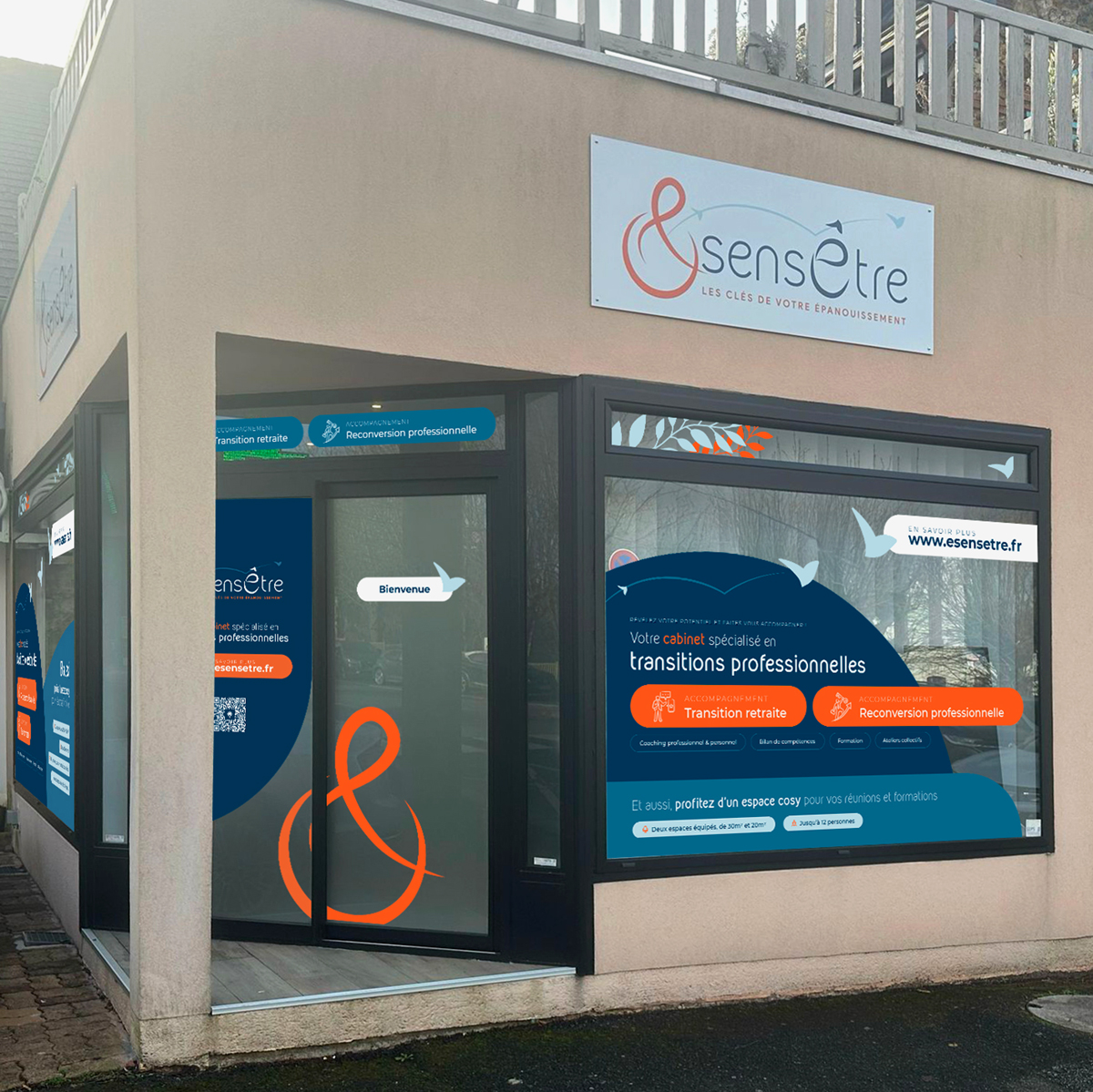 Habillage de vitrine Sensetre