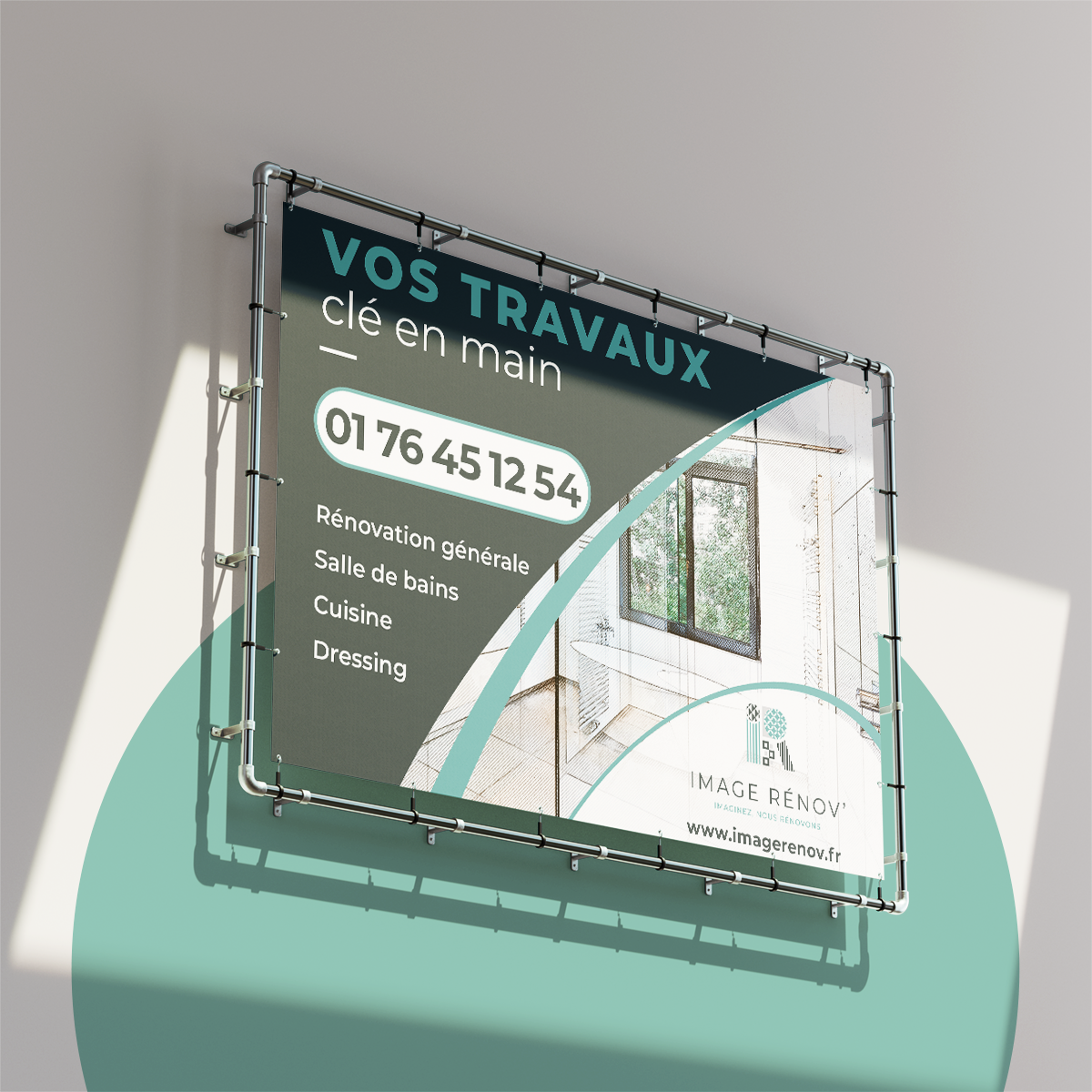 Création graphique de panneau pour image renov
